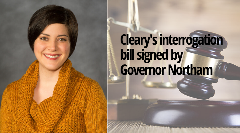 Hayley Cleary, Ph.D., an associate professor of Criminal Justice and Public Policy at the Wilder School's bill, HB1023, passed the House and on April 11, Governor Northam signed it into law.