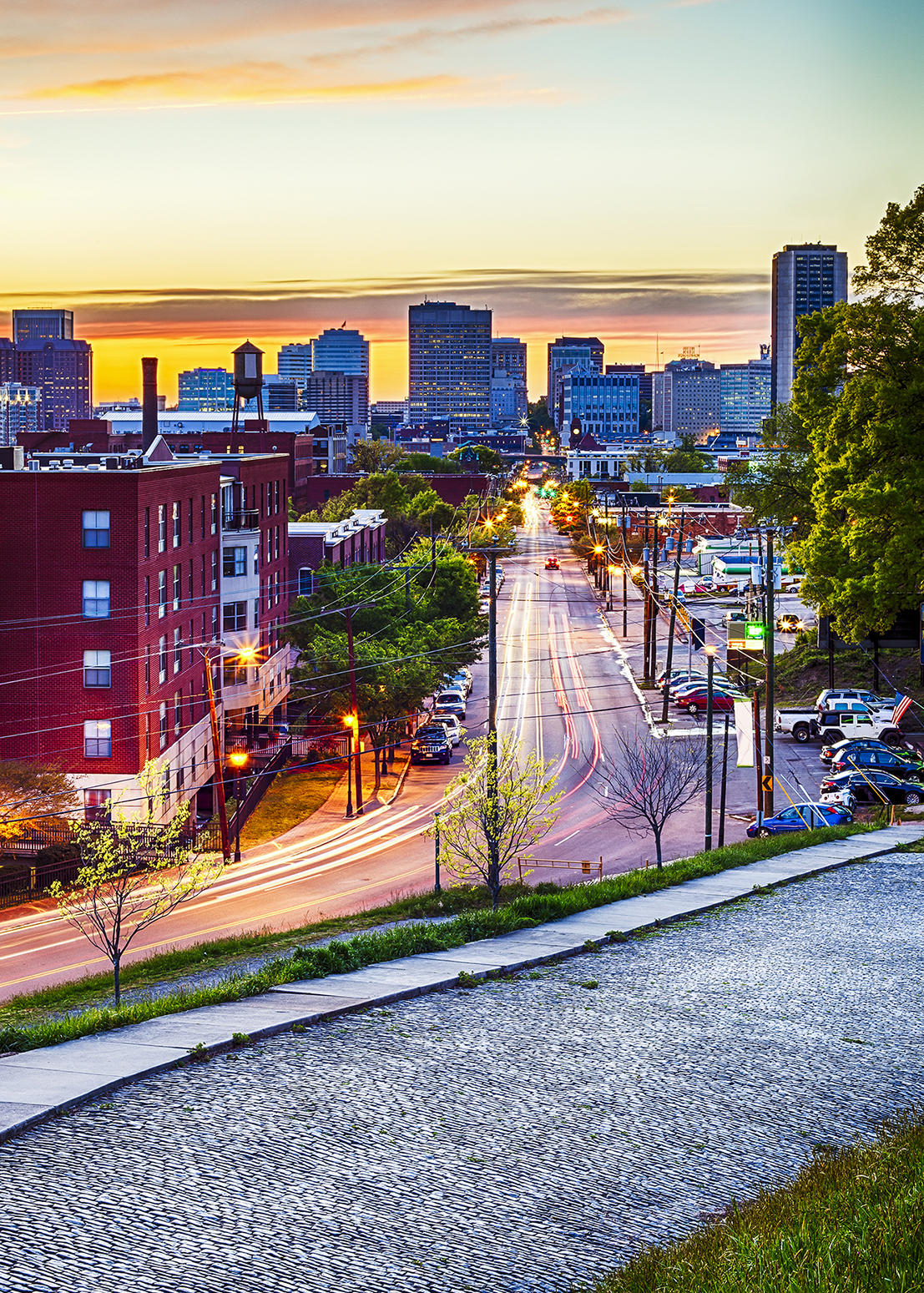 Skyline view of the City of Richmond. 