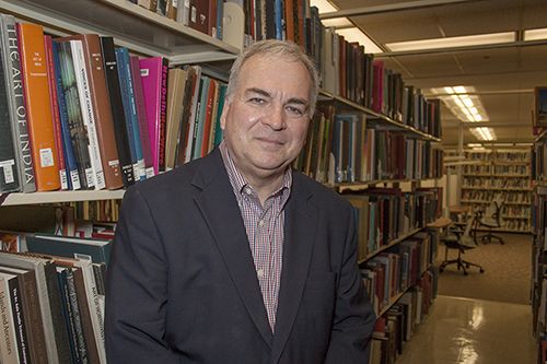 John Mahoney poses for a photo at the James Branch Cabell Library.