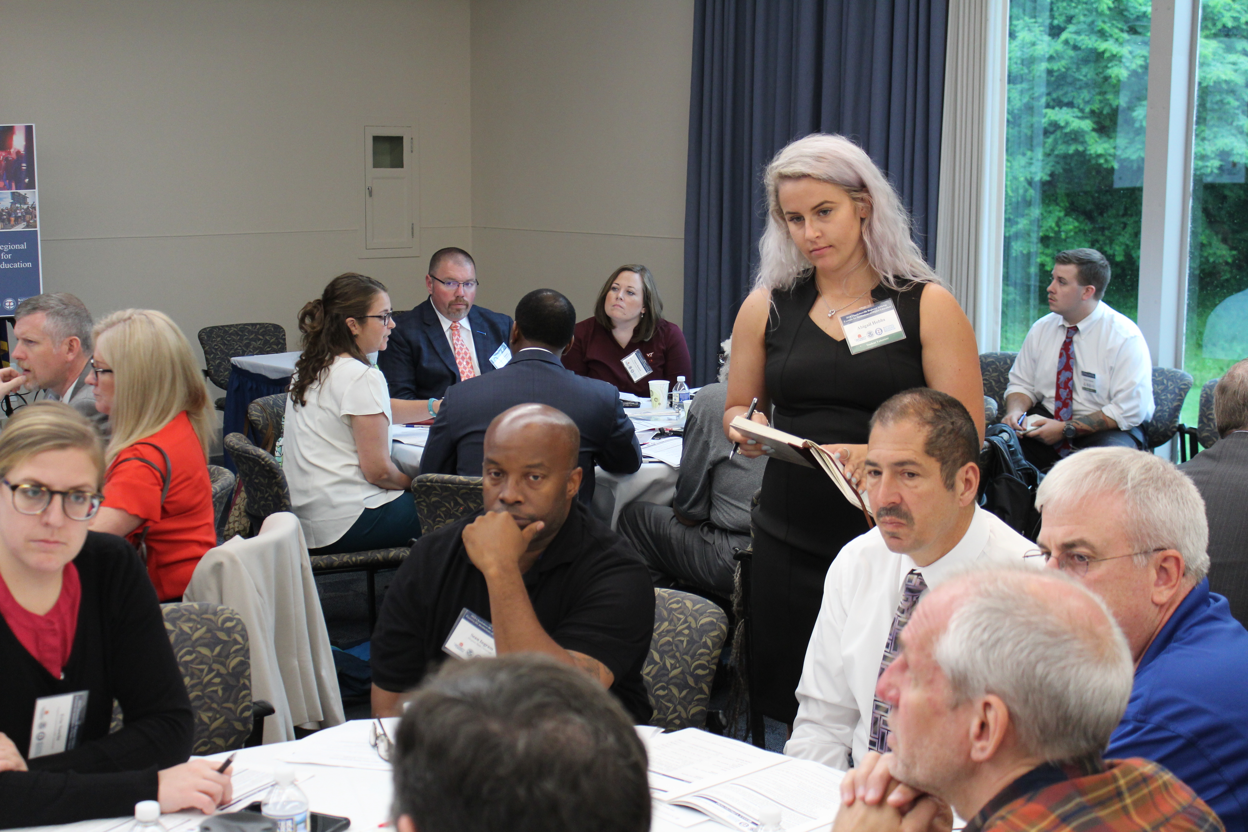 The Wilder School group and colleagues from the U.S. Department of Homeland Security's Office of Academic Engagement gather during the conference.