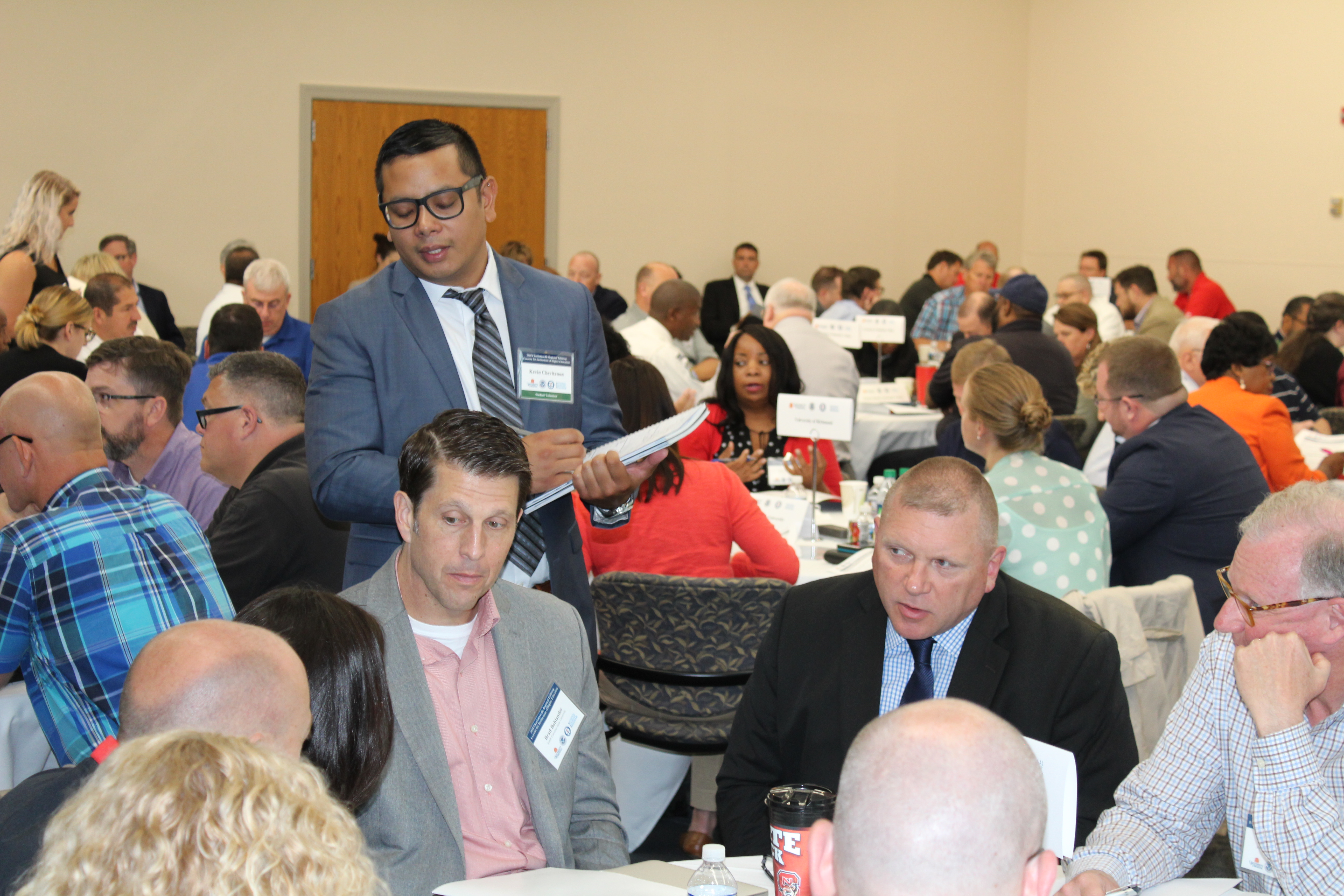 The Wilder School group and colleagues from the U.S. Department of Homeland Security's Office of Academic Engagement gather during the conference.