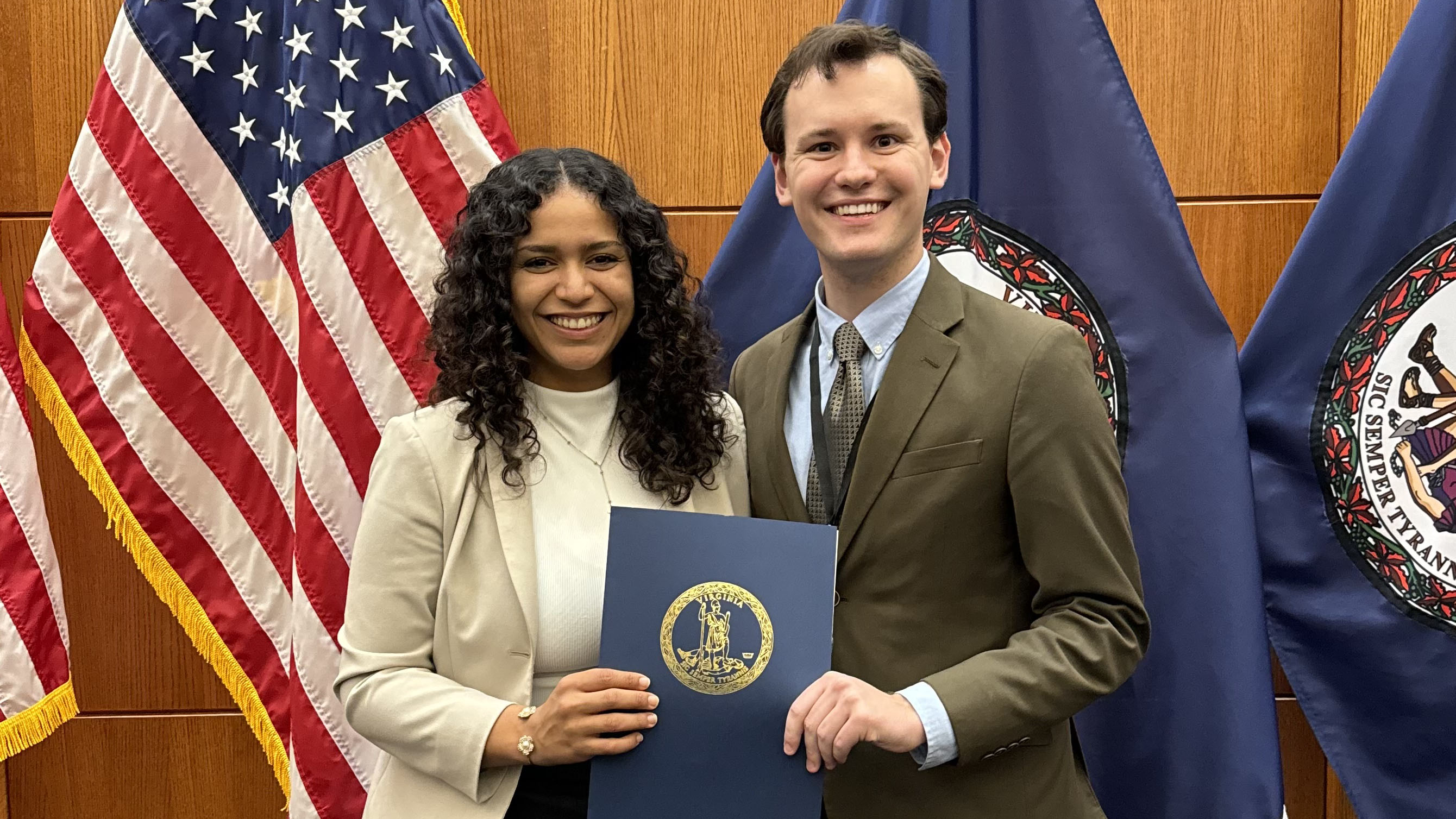 This summer, Sofia Tortolero Calanche and Nathan Joyner, Master of Public Administration students at VCU’s Wilder School, made significant strides in public policy through the prestigious Governor’s Fellowship Program.