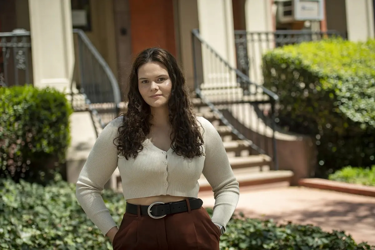 Olive Blackstone is graduating with a 3.9 GPA and is double majoring in criminal justice and psychology. (Photo by Thomas Kojcsich, Enterprise Marketing and Communications)